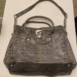 MICHAEL KORS Hamilton Stylish Gray Handbag